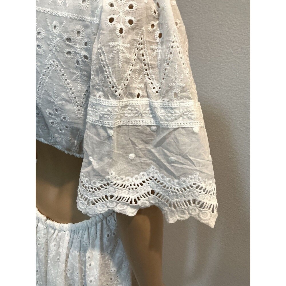 Mable White Merletto Eyelet Cut Out Maxi Dress - Medium NWOT - Picture 13 of 16